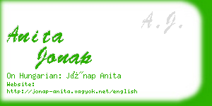 anita jonap business card